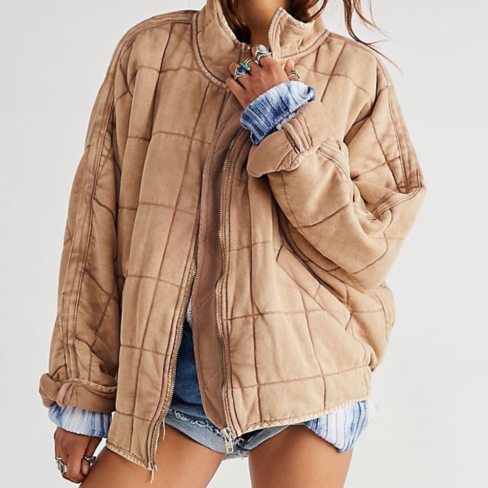 Free People Dolman Quilted Knit Jacket